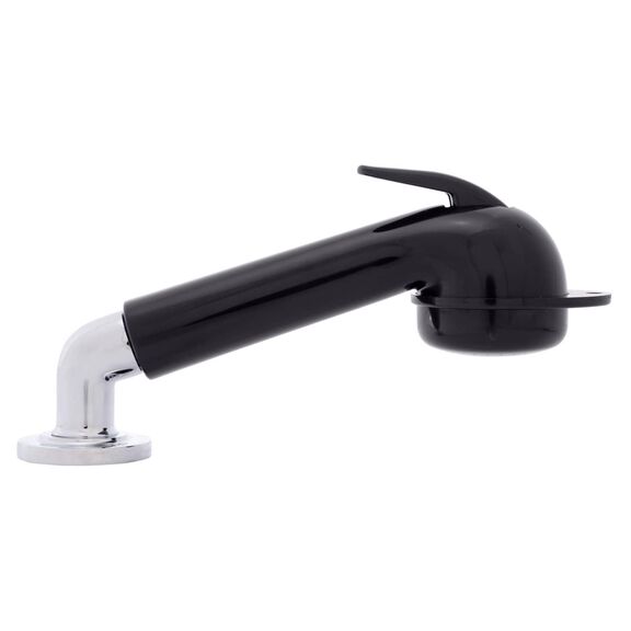 Deck-Mount Sprayer Large Black Sprayer w/Elbow, 6' Black Rubber Hose, Ultra-Low Profile Holder image number 2