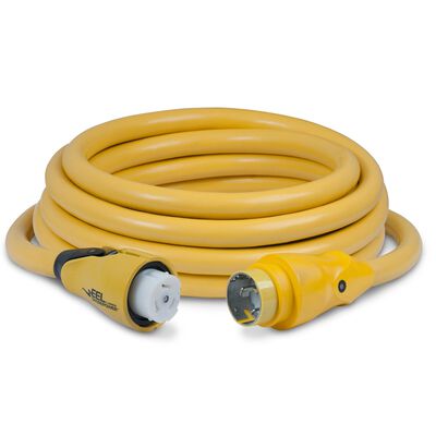 25' EEL 4 Conductor ShorePower Cordset, 50A 125/250V, Yellow