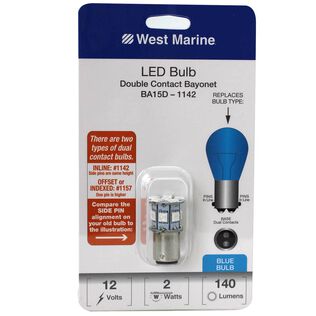 Double Contact Bayonet BA15D-1142 LED Bulb, Blue
