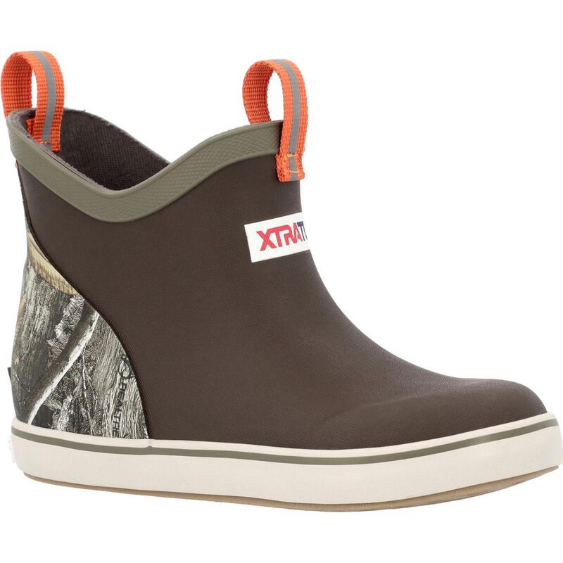 Xtratuf Kids' Ankle Deck Boots, in Dark Brown/Realtree Edge, Size 4 | by West Marine