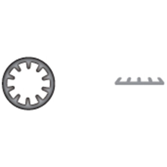 #6 Stainless Steel Internal Tooth Lock Washers, 100-Pack image number 0