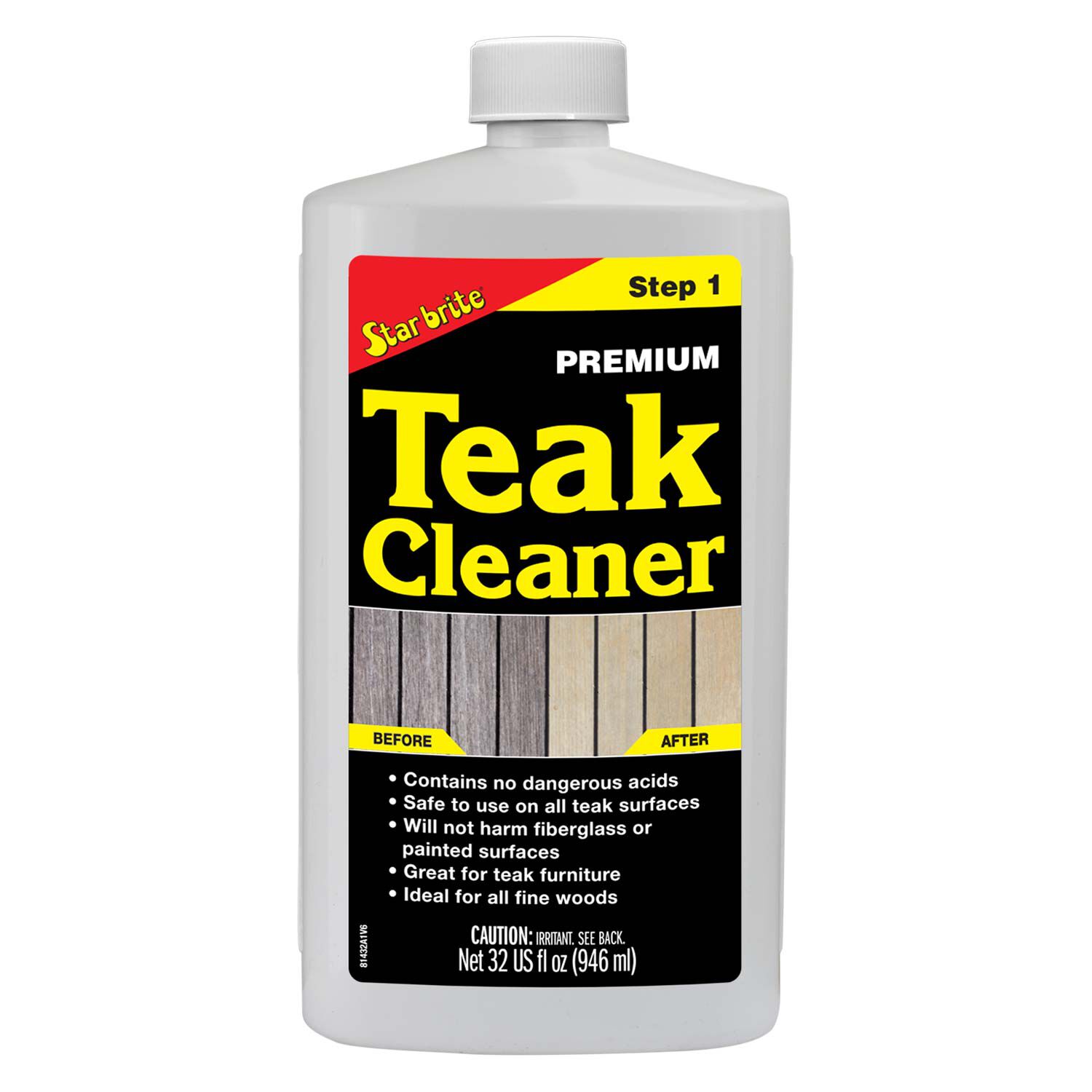 Premium Teak Cleaner Step 1, Quart