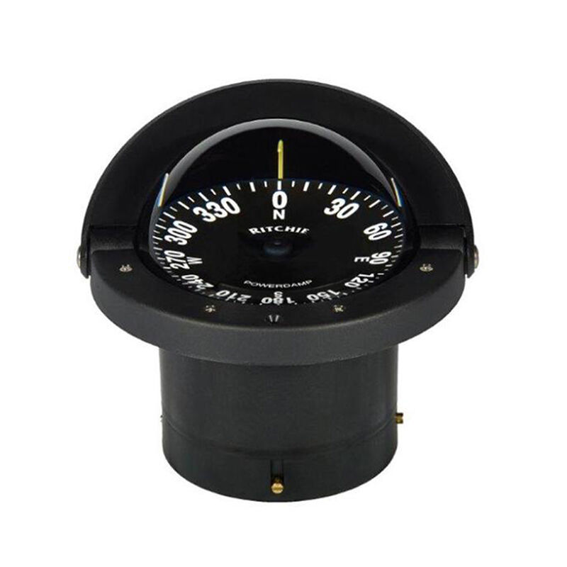 Flush-Mount Navigator Compass, 4-1/2" PowerDamp Flat Card Dial with Large Numerals image number 0