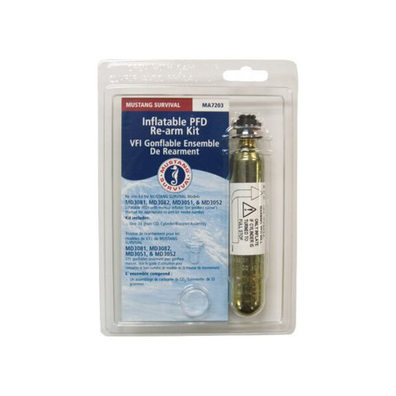 Inflatable Life Jacket Rearming Kit, Manual, 33 g., 1/2" Bayonet image number 0
