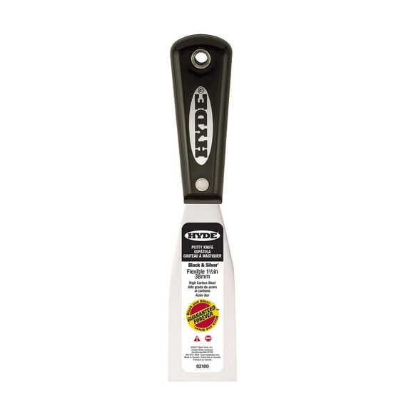 Black & Silver 1 1/2'' Flex Putty Knife image number 1