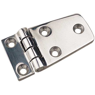 Stainless Steel Short Side Door Hinge, 1 1/2" x 2 7/8", #10 Fastener