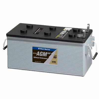 L-Terminal Dual-Purpose AGM Battery 245 Amp Hours, Group 8D