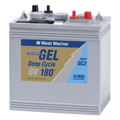 Group 6V Gel Deep Cycle Marine Gel Battery, 180 Amp Hours