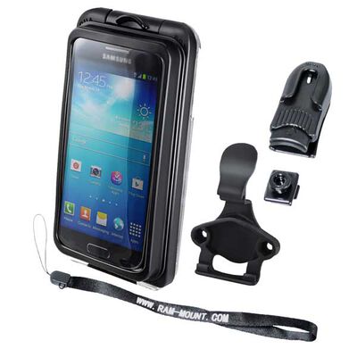 Aqua Box Pro 20 Large Waterproof Smartphone Case with Lanyard Button Belt Clip and Cradle