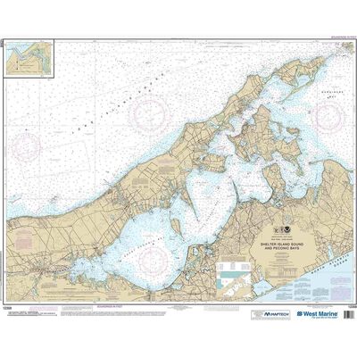 Maptech® NOAA Recreational Waterproof Chart-New York Long Island, Shelter Island Sound and Peconic Bays; Mattituck Inlet, 12358