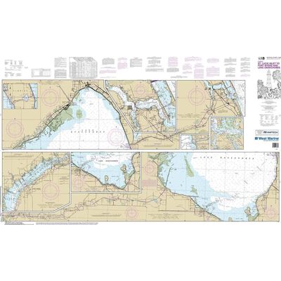 11428, Maptech® NOAA Recreational Waterproof Chart-Okeechobee Waterway St. Lucie Inlet to Fort Myers; Lake Okeechobee