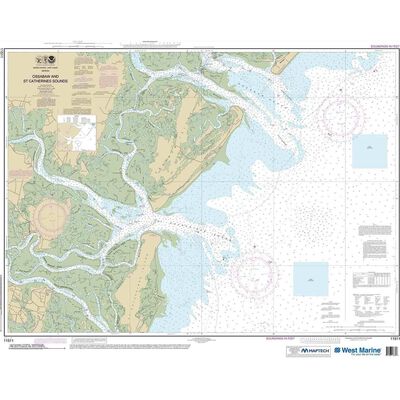 Maptech® NOAA Recreational Waterproof Chart-Ossabaw and St. Catherines Sounds, 11511