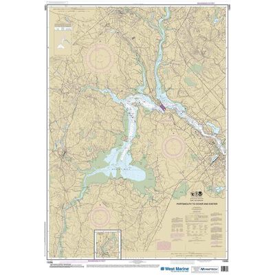 Maptech® NOAA Recreational Waterproof Chart-Portsmouth to Dover and Exeter, 13285