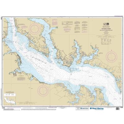 Maptech® NOAA Recreational Waterproof Chart-Potomac River Piney Point to Lower Cedar Point, 12286