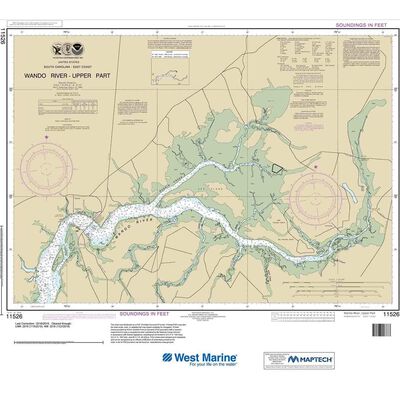 Maptech® NOAA Recreational Waterproof Chart-Wando River Upper Part, 11526