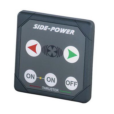 Side-Power Gray Round Cutout Touchpad Control with Round Back