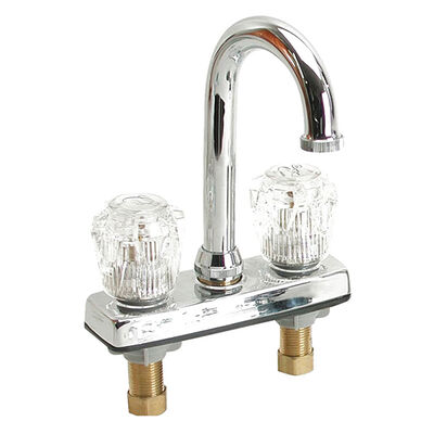 4" Bar Faucet with Clear Acrylic Handles