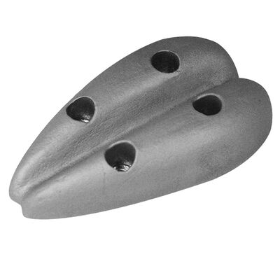 Bar/Plate Zinc Hull Anode with Hole, 2.6" x 4.3" x 1.54"