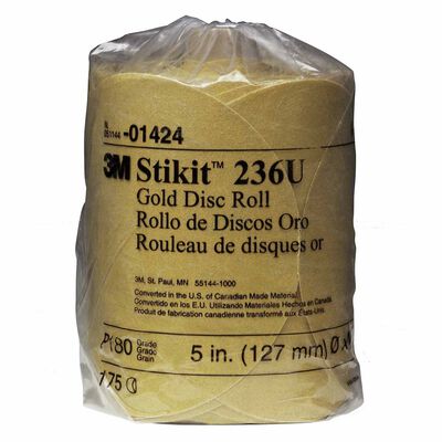 Stikit™ Gold Disc Roll, 6", P180A Grit