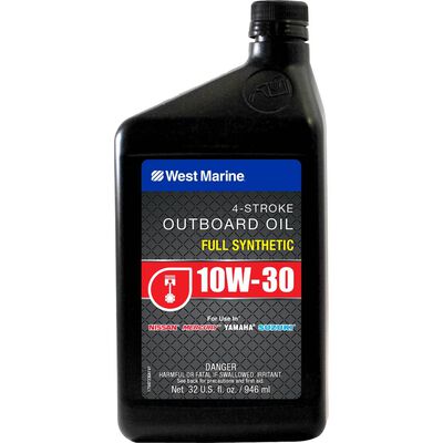 10W-30 4 Stroke Full Synthetic Marine Engine Oil, 1 Quart