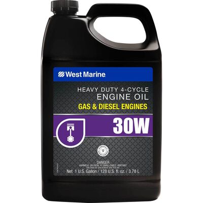 30W 4 Stroke Conventional Heavy Duty Marine Engine Oil, 1 Gallon
