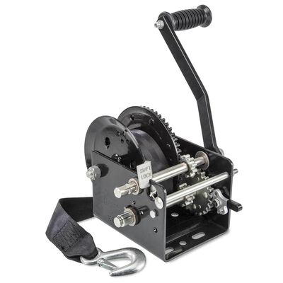 2600 lb. Two Speed Manual Trailer Winch with Strap