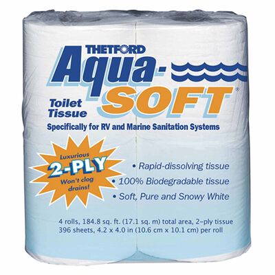 Aqua Soft Toilet Tissue, 4-Pack
