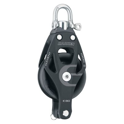 80 mm Element Single Block with Becket and Swivel/Locking Shackle