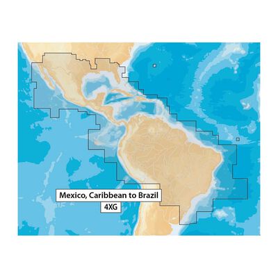 MSD/NAV+4XG Caribbean to Brazil Navionics+ Chart microSD Card