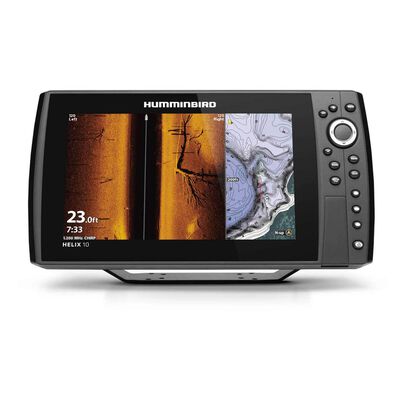 HELIX 10 CHIRP MEGA SI GPS G4N Fishfinder/Chartplotter Combo with XM 9 HW MSI T Transducer and Basemap Charts