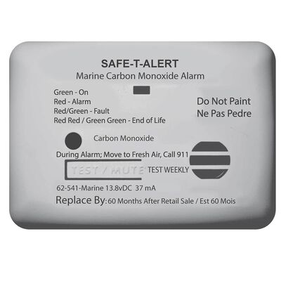 Safe-T-Alert Carbon Monoxide Alarm, 12V DC, Surface Mount, HardWire