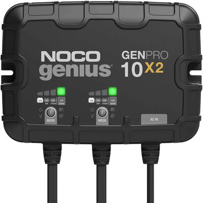 Noco Genius GENPRO10X2 Onboard Marine Battery Charger, 20 Amp, 12V,  2-Bank