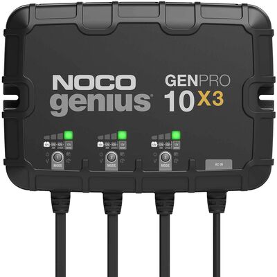 Noco Genius GENPRO10X3 Onboard Marine Battery Charger, 30 Amp, 12V, 3-Bank