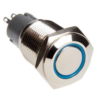 16mm LED Two Position Switch, Blue
