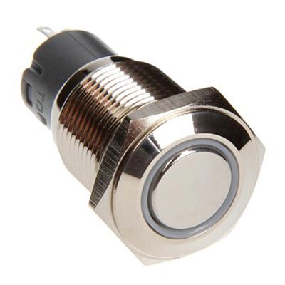 16mm LED Two Position Switch, White