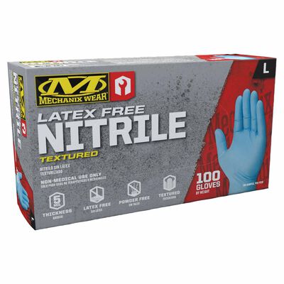 5 Mil Blue Nitrile Disposable Gloves, Large, 100-Pack