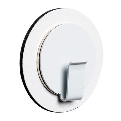 Magnetic Hook "CLEVER", Includes Metal-Nano-Gel-Pad, White