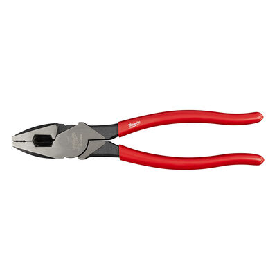 9" High Leverage Linesman's-Dipped Pliers