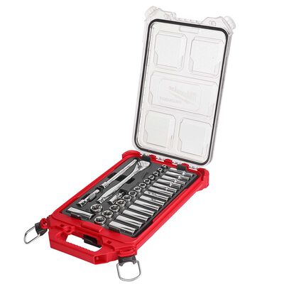 3/8" 32 Pc. Metric Ratchet and Socket Set in PACKOUT™ Organizer