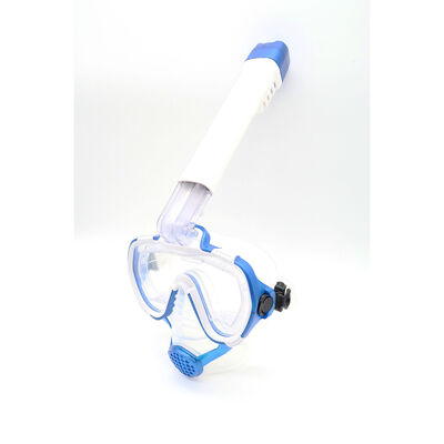 Omni Mask Snorkel Combo, White/Blue, Adult Small-Medium