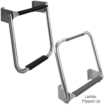 Compact Stainless-Steel Transom Ladder