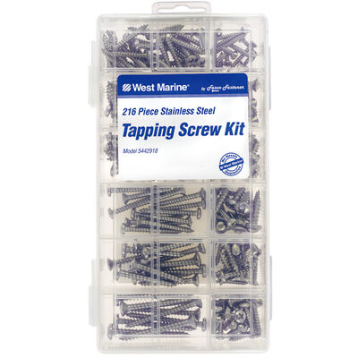 Stainless Steel Tapping Screw Kit, 216-Pack