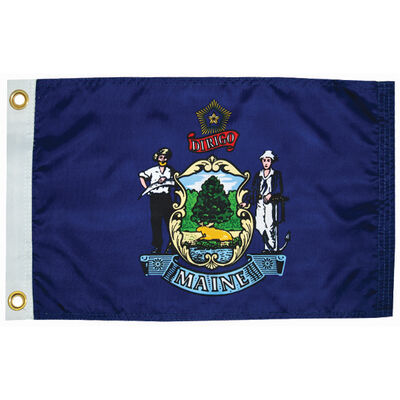 Maine State Flag, 12" x 18"
