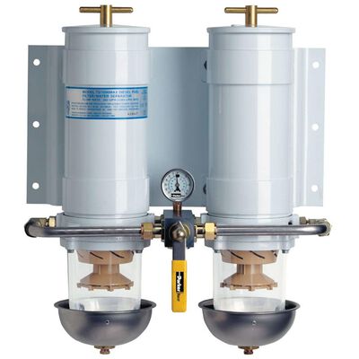 Marine Duplex 1000 Turbine Series Diesel Fuel Filter/Water Separator, 2 Micron