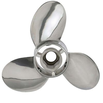 QS5114X Silverado 13.375" diameter X 14" pitch, 3-Blade Stainless Steel Propeller, Right Hand Rotation, 40 CT, 125 HP