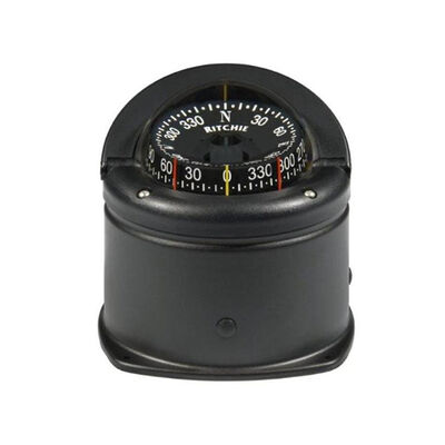 Deck-Mount Helmsman Compass, 3-3/4" CombiDamp Dial, Black
