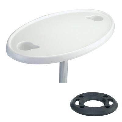 ABS Oval Table Top, Includes 2 Cup Holders