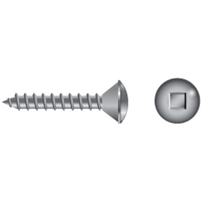 Stainless Steel Square Drive Oval-Head Tapping Screws
