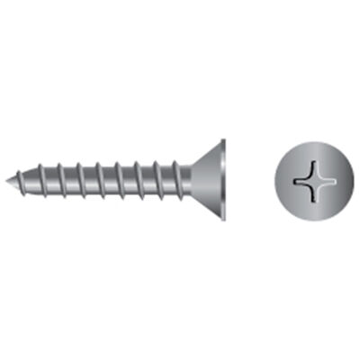 Stainless Steel Phillips Flat-Head Tapping Screws