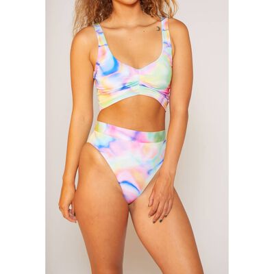 Women's Nebula Swirl Crop Bikini Top